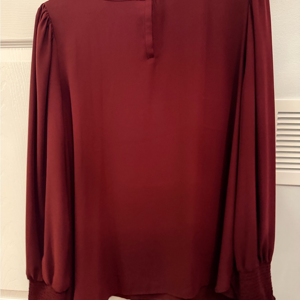 The LOFT woman’s  burgundy blouse size xL.